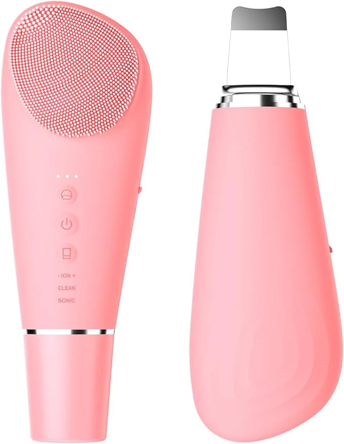 Efficient Silicone Face Scrubber Blackhead Scraper Rechargeable 2-in-1 Facial Cleansing Refined