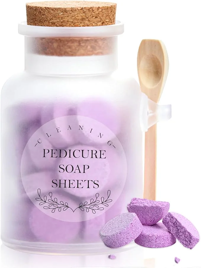 World-Class Pedicure Foot Spa Tablets 10 Oz Plastic Bath Salts Jar Foot Soak Tablets Elite