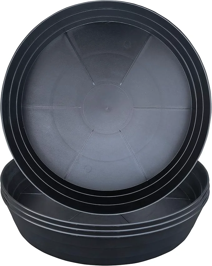 Natural LWALRS Plant Saucer 14 Inch 4 Pack Extra Large Planter Saucer Plastic Plant Refined
