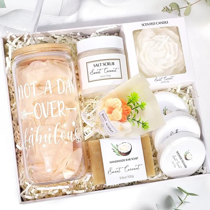 Outstanding Mothers Day Gifts for Mom Spa Gift Baskets for Women Sweet Coconut Birthday High-End