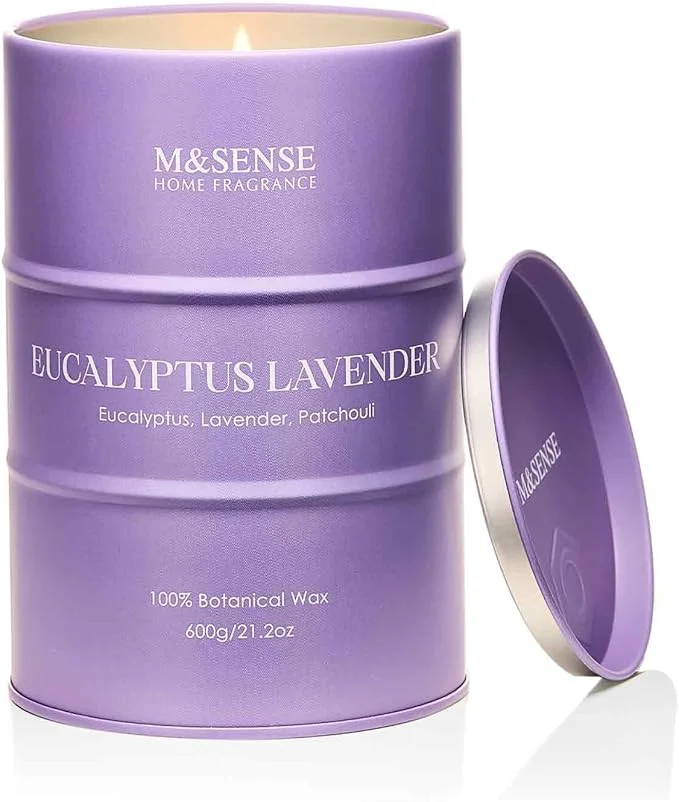 Trusted M SENSE Eucalyptus Lavender Scented Candles Large Natural Soy Candles 21.2oz Recyclable