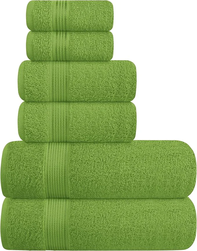Professional Elvana Home Ultra Soft 6 Pack Cotton Towel Set Contains 2 Bath Towels 28×55 Top-Quality