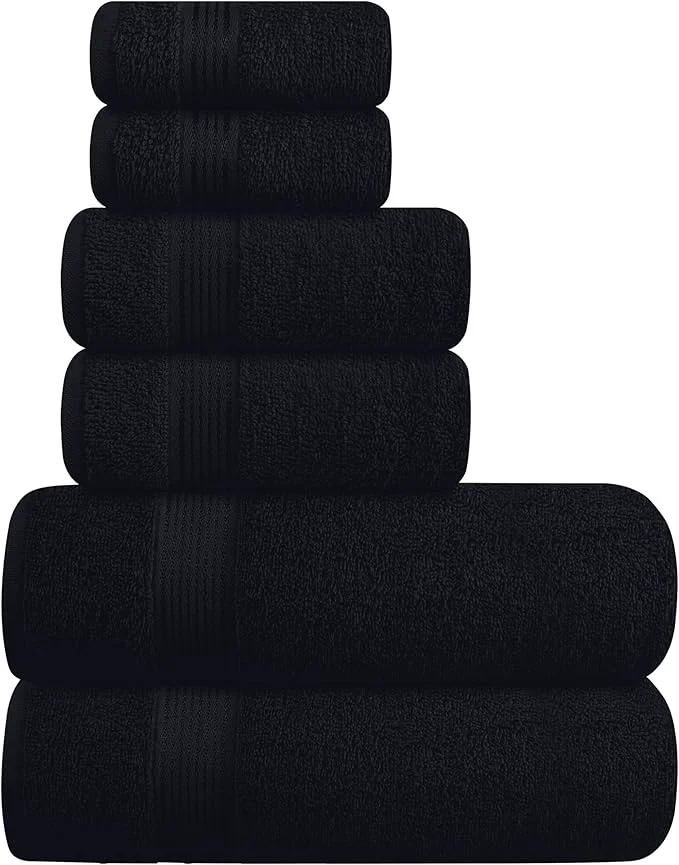 Refined Belizzi Home Ultra Soft 6 Pack Cotton Towel Set Contains 2 Bath Towels 28×55 User-Friendly