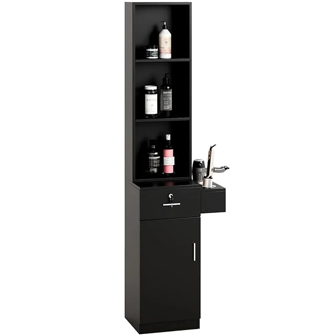 Official mefeir Salon Station Barber Hair Stylist Storage Cabinet Original