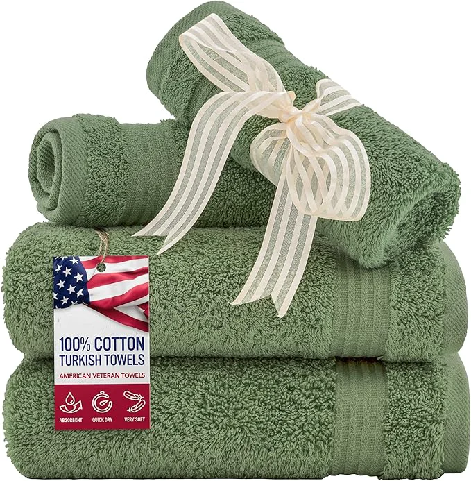 Modern American Veteran Towel Cotton Turkish Washcloths Selected