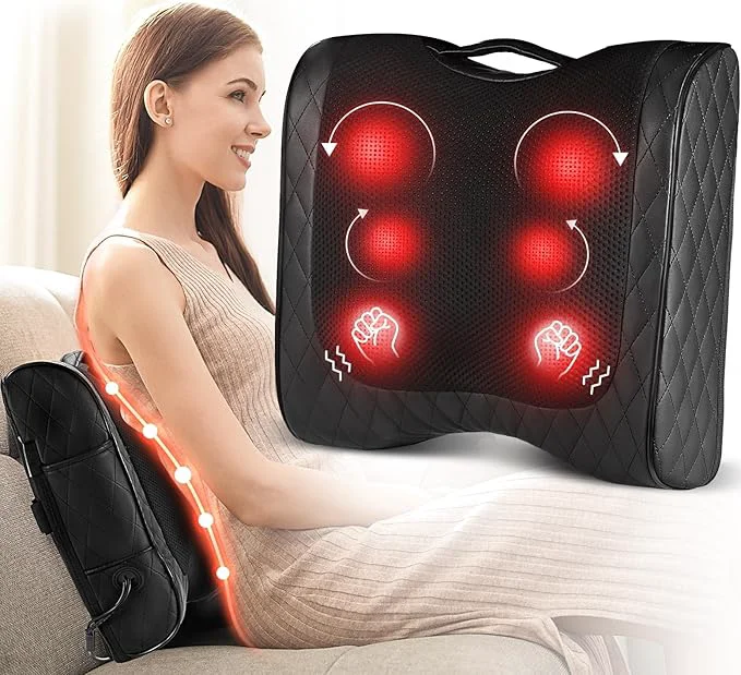 Powerful Boriwat Back Massager with Heat Percussion Shiatsu 2-in-1 Massager Outstanding