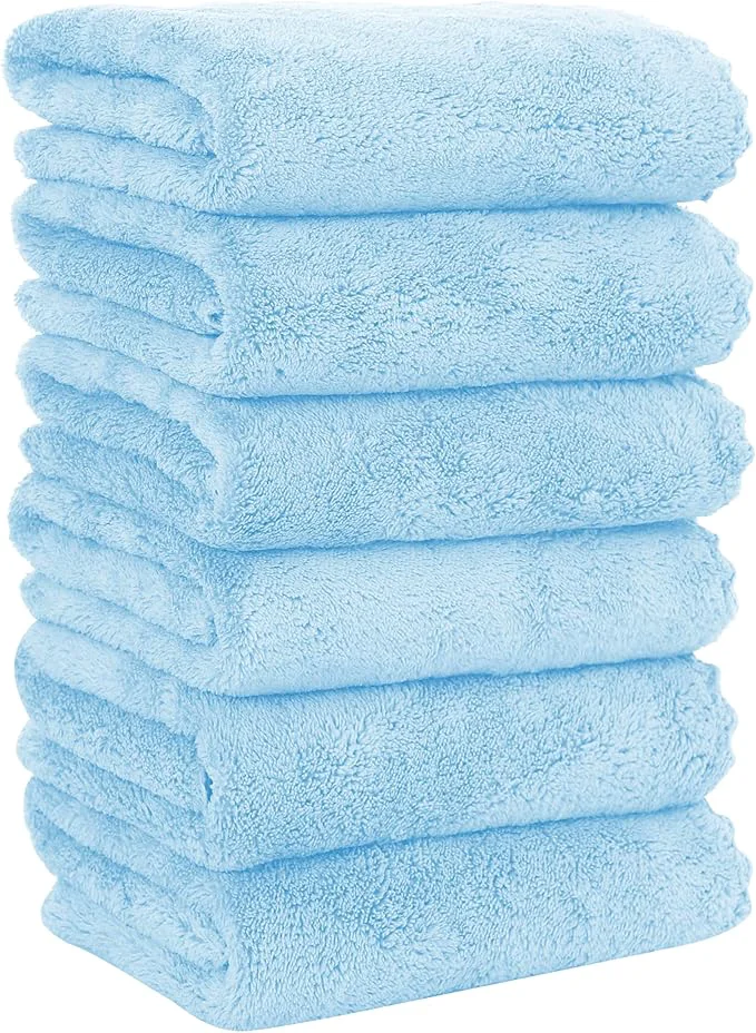 Environmentally Friendly MOONQUEEN 6 Pack Premium Hand Towels Crafted