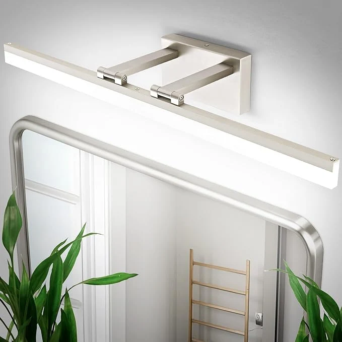 Durable SOLFART Bathroom Lights Over Mirror 32 Inch Bathroom Vanity Light- Brushed Clean