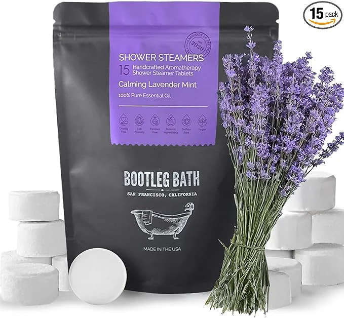 Genuine Shower Steamers Aromatherapy Lavender 15 Pack Pure Essential Oil Next-Generation