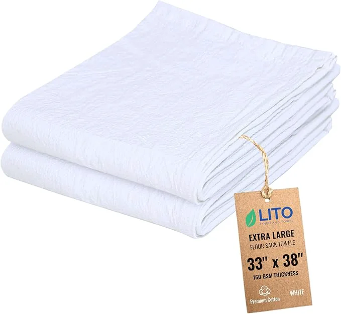 Outstanding Flour Sack Towels Tea Towel for Crafts Kitchen Dish Cotton Blank Towel for Refined