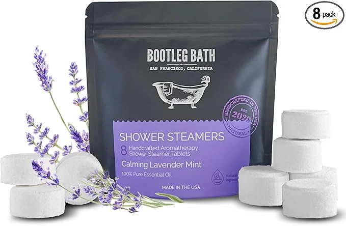 First-Class Shower Steamers Aromatherapy Lavender 8 Pack Pure Essential Oil All Practical