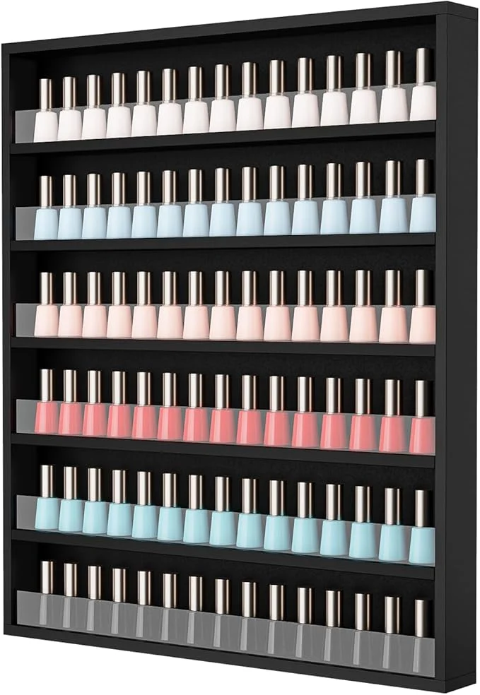 Next-Generation OmySalon Nail Polish Organizer Wall Mount Organic