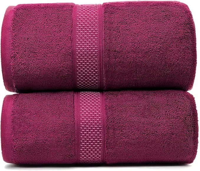Organic Fluffy Cotton Bath Towels Set650GSM 2-Piece Set Thickened and Enlarged Professional