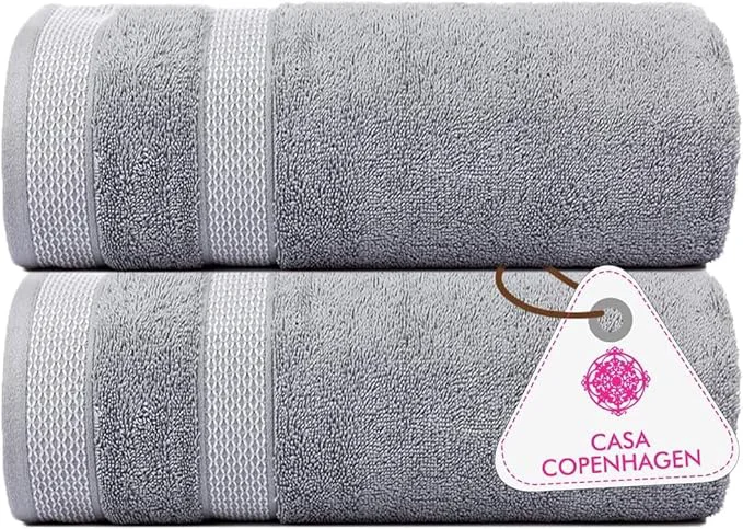 Fast CASA COPENHAGEN Solitaire 2Pcs Egyptian Cotton Large Designer Bathsheet Selected