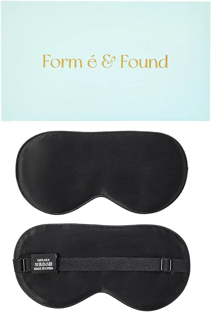 Smooth Formé Found Silk Sleep Mask for Men Women 6A Mulberry Silk 16 Momme Solid