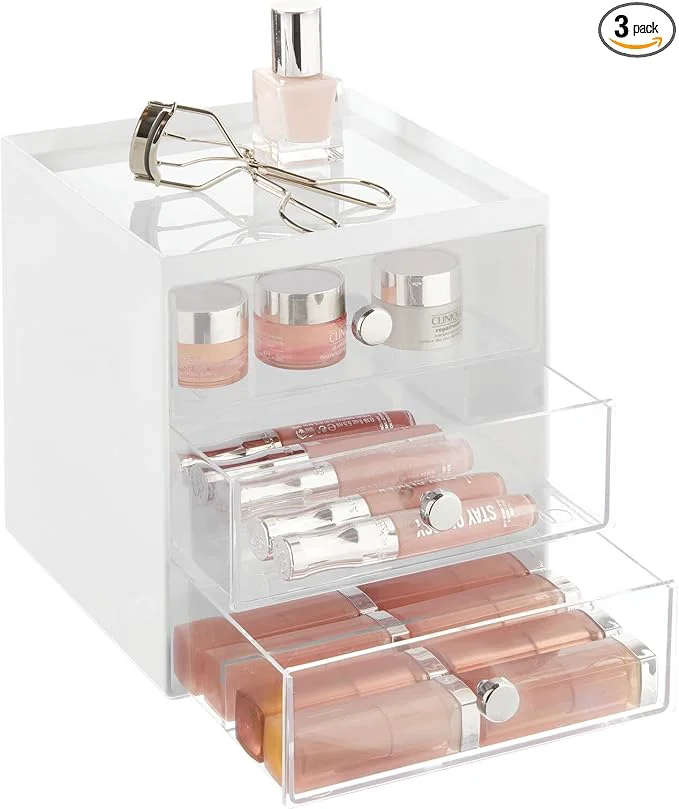 Green mDesign Makeup Organizer Storage Station Cube Reusable