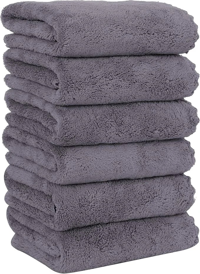 Detailed MOONQUEEN 6 Pack Premium Hand Towels Soft