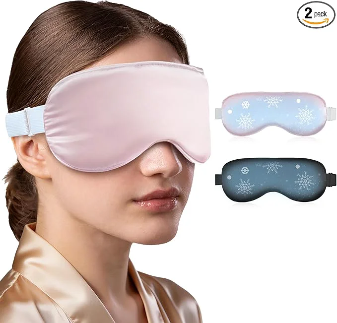 Official Cooling Eye Mask for Sleeping Migraine Headache Relief Mask Gel Cold Compress Safe