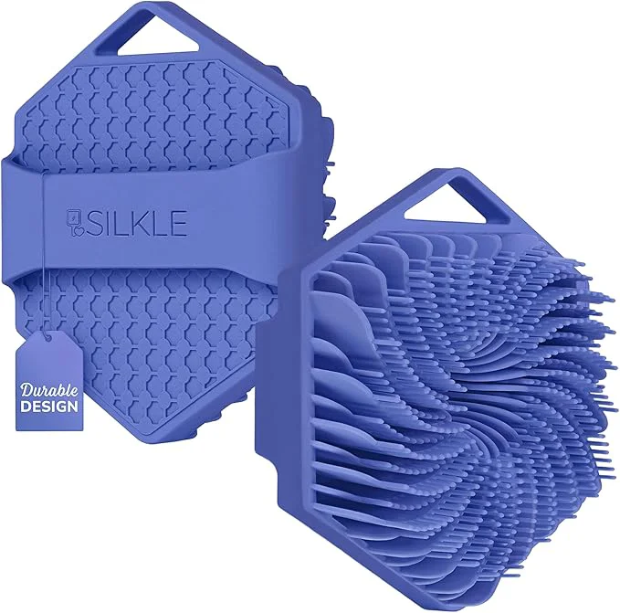 Professional SILKLE Silicone Body Scrubber – Gentle Exfoliating Shower Scrubber Genuine