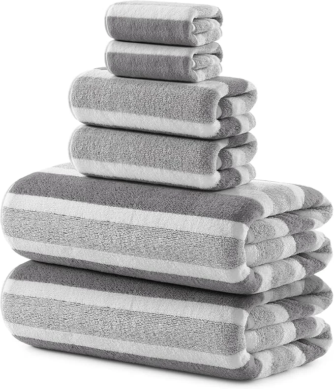 Consistent REDKISS Ultra Soft Bath Towel Sets 6-Piece 35 x70 Microfiber Highly Smart