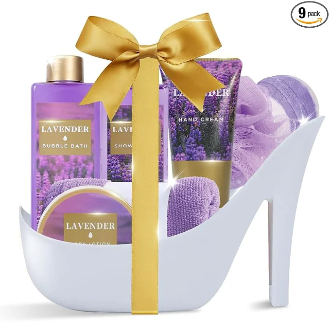 Consistent Spa Luxetique Gifts for Women 8pcs Relaxing Lavender Gift Set for Women High Advanced