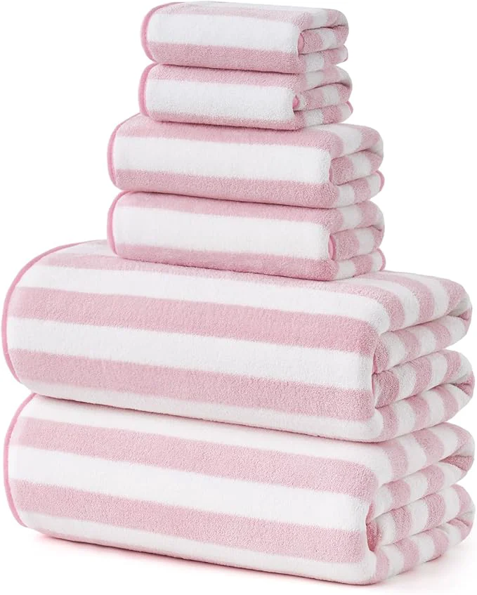 Verified REDKISS Ultra Soft Bath Towel Set 6-Piece 35 x70 Microfiber Highly Solid