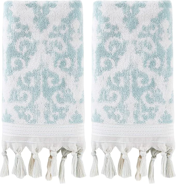 Quality SKL Home Mirage Fringe Turkish Cotton Hand Towel Set Organic
