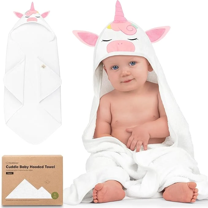 Versatile KeaBabies Hooded Baby Towel for Newborn Traditional