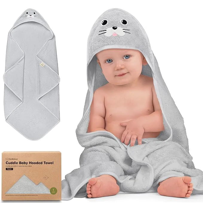 Solid KeaBabies Hooded Baby Towel for Newborn Next-Generation