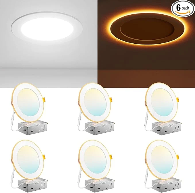 Fine Amico 6 Pack 6 Inch 5CCT LED Recessed Ceiling Light Elegant