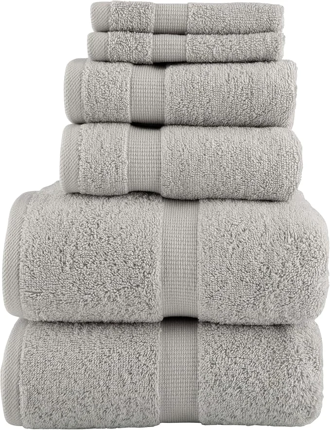 Green Lavish Home 6 Piece Towel Set Modern