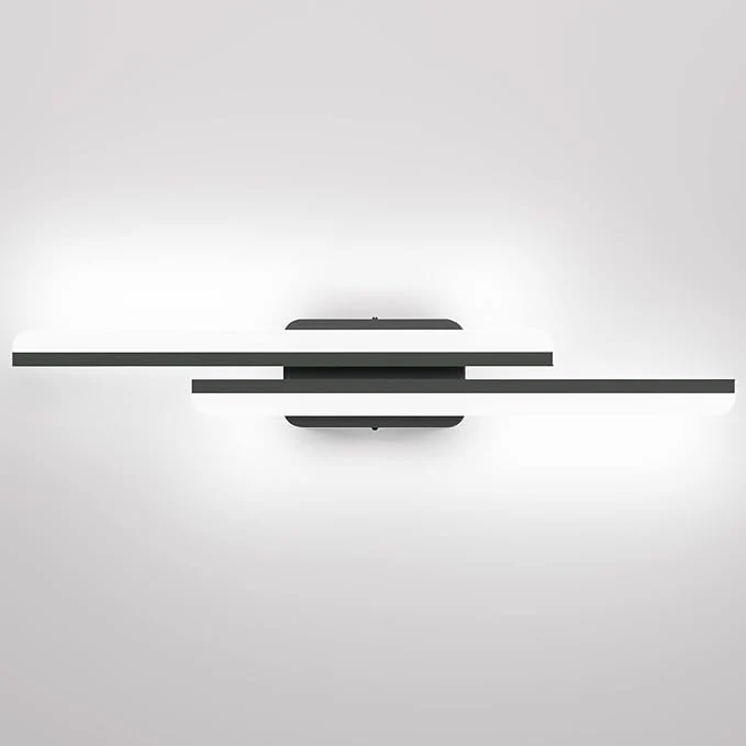 Prestigious Ralbay 32 Black Bathroom Vanity Lights 36W Frosted Aluminum Modern LED Matte Reusable