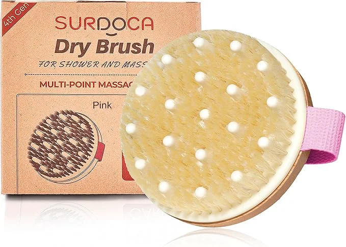 Sophisticated SURDOCA Dry Brushing Body Brush Detailed