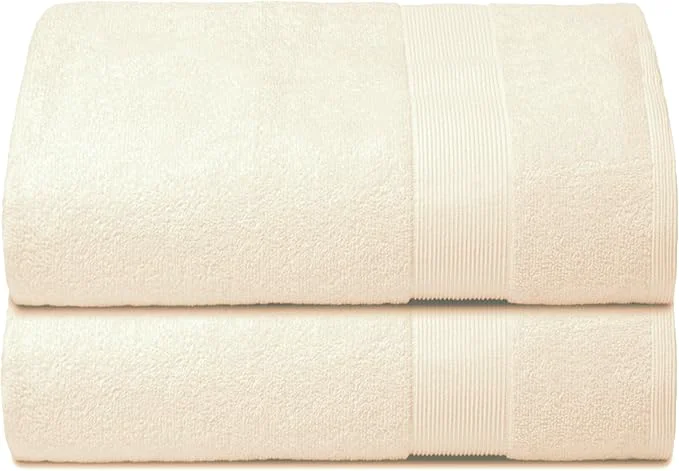 Sustainable Belizzi Home Premium Cotton Oversized 2 Pack Bath Sheet 35×70- Pure Cotton Healthy