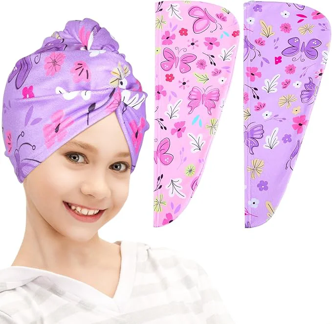 Detailed FIOBEE Microfiber Hair Towel Wrap Traditional