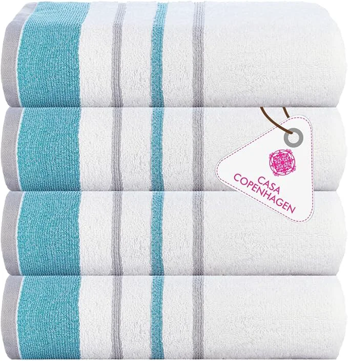 Minimalist CASA COPENHAGEN White Bay 4Pcs Egyptian Cotton Designer Hand Towels Gift Advanced