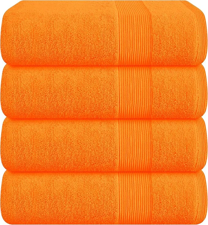 Official Belizzi Home 4 Pack Bath Towel Set 27×54 Ring Spun Cotton Ultra Soft Exclusive