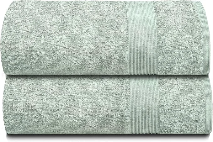 Breathable Belizzi Home Premium Cotton Oversized 2 Pack Bath Sheet 35×70- Pure Cotton Comfortable