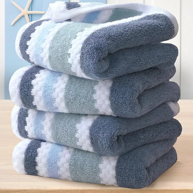 Responsible Waffle Hand Towels Striped Hand Towel Durable Towel Reusable