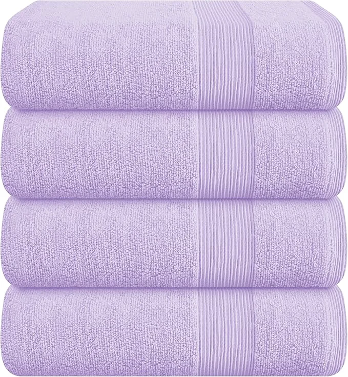 Flexible Belizzi Home 4 Pack Bath Towel Set 27×54 Ring Spun Cotton Ultra Soft Lightweight