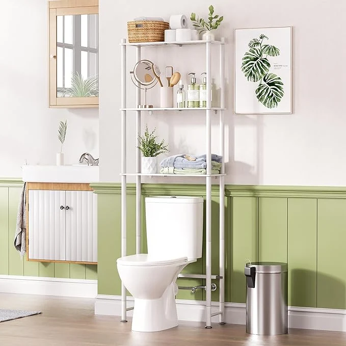 Unique AmazerBath Over The Toilet Storage Bamboo Bathroom Over Toilet Organizer Rack Soft