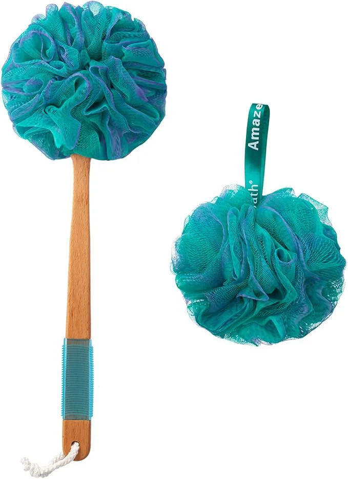 Reliable AmazerBath Shower Sponge Loofah Back Scrubber PE Soft Mesh Loofah Body Scrubber Consistent