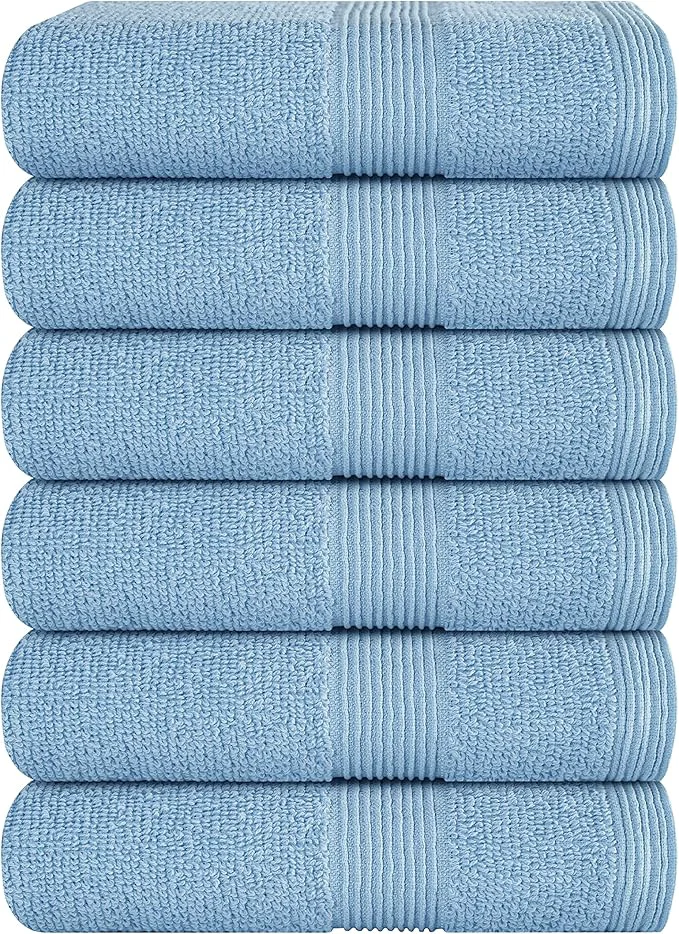 Flexible Belizzi Home Ultra Soft 6-Piece Hand Towel Set 16×28- Ringspun Cotton Recyclable