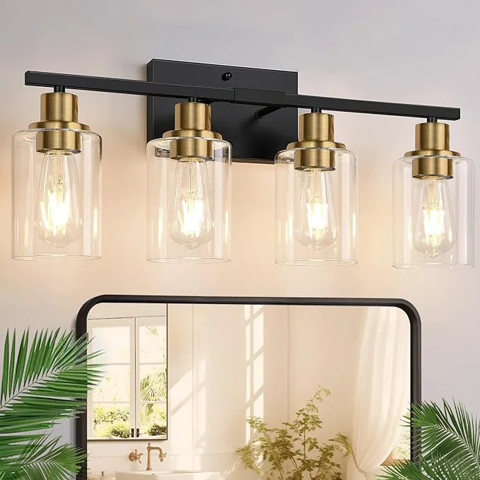 Dependable Indoi 4-Light Bathroom Light Fixtures Bathroom Wall Lamp Casual