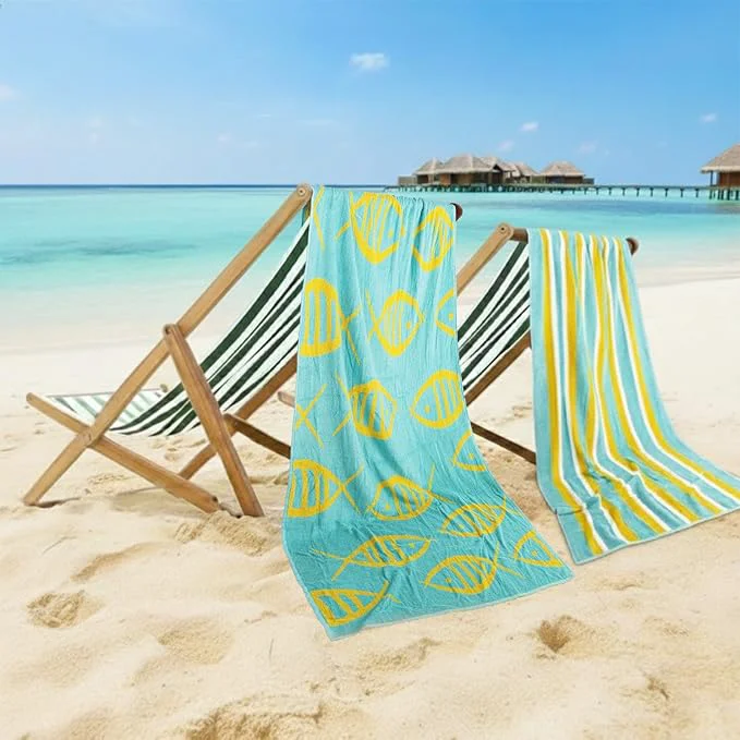 Proven CASA COPENHAGEN Miami Towel 2Pcs Fish Cyan Healthy