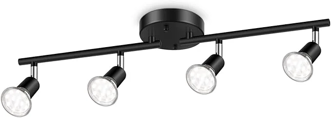 Quality Ascher 4-Light LED Track Lighting Kit Flexibly Rotatable Light Heads 4 Way Original Design