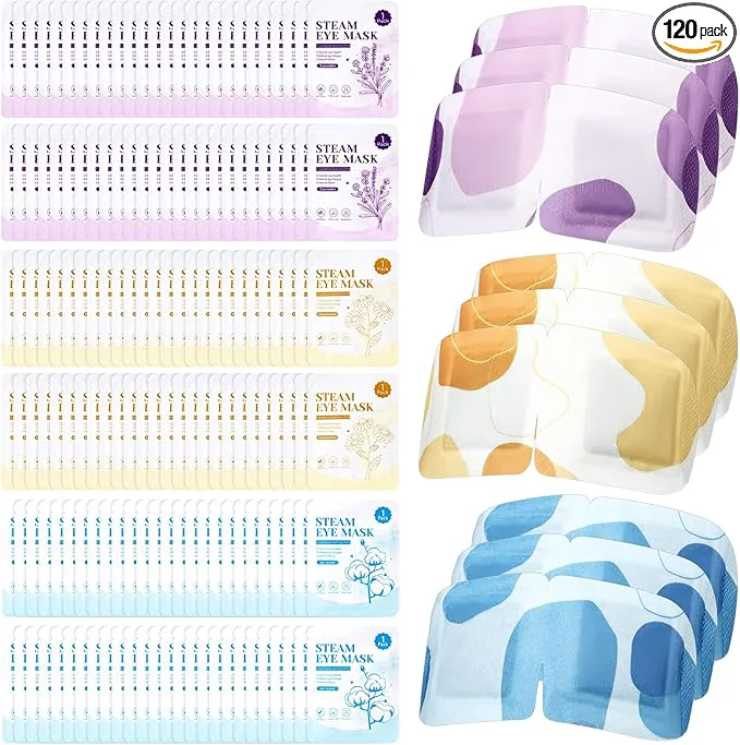 Professional 120 Pcs Steam Eye Masks Disposable Bulk Self Heated Eye Masks Excellent