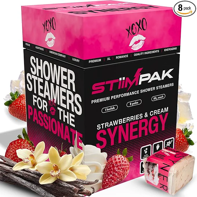 Verified Shower Steamers Gift for Women Vanilla Strawberry Menthol Calming Quality