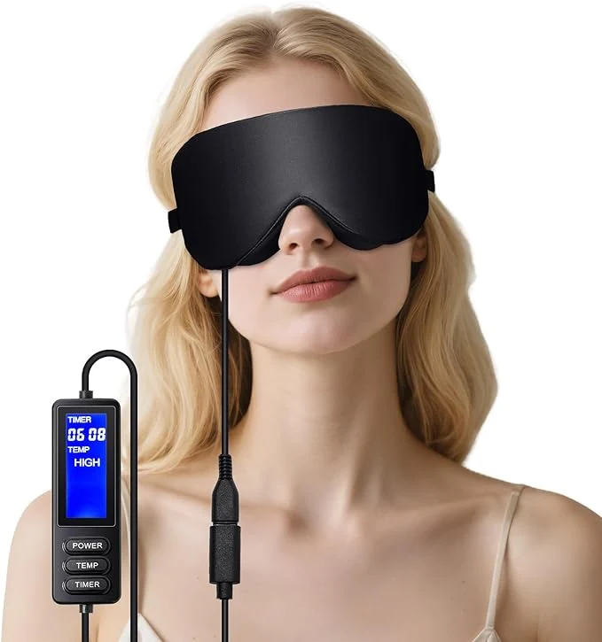 Functional USB Heated Eye Mask for Dry Eyes Tired Eyes Warm Compress Therapy Comfortable