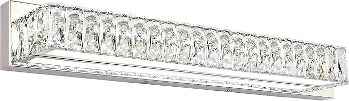 Efficient ZUZITO Modern Bathroom Light Fixtures Over Mirror 30 inch Crystal Chrome LED Excellent